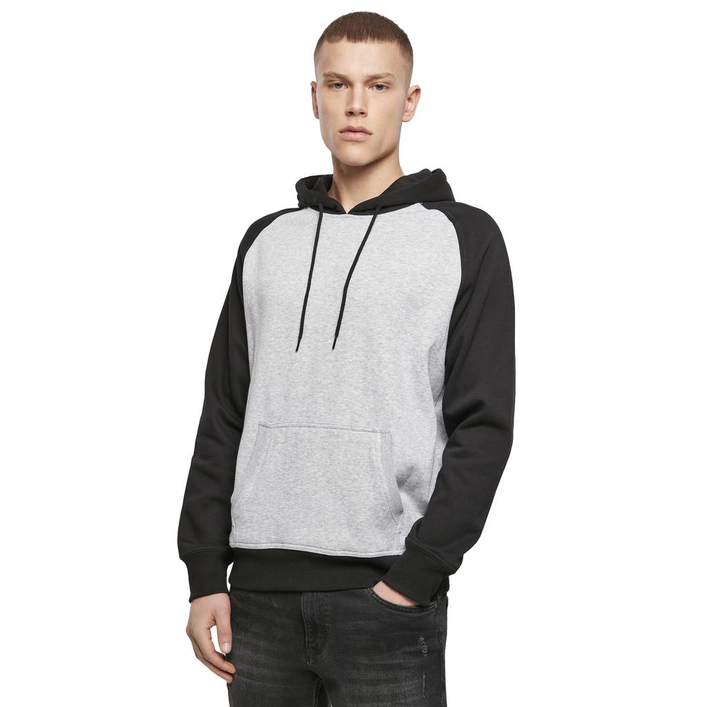 Build Your Brand Mens Raglan Hoodie