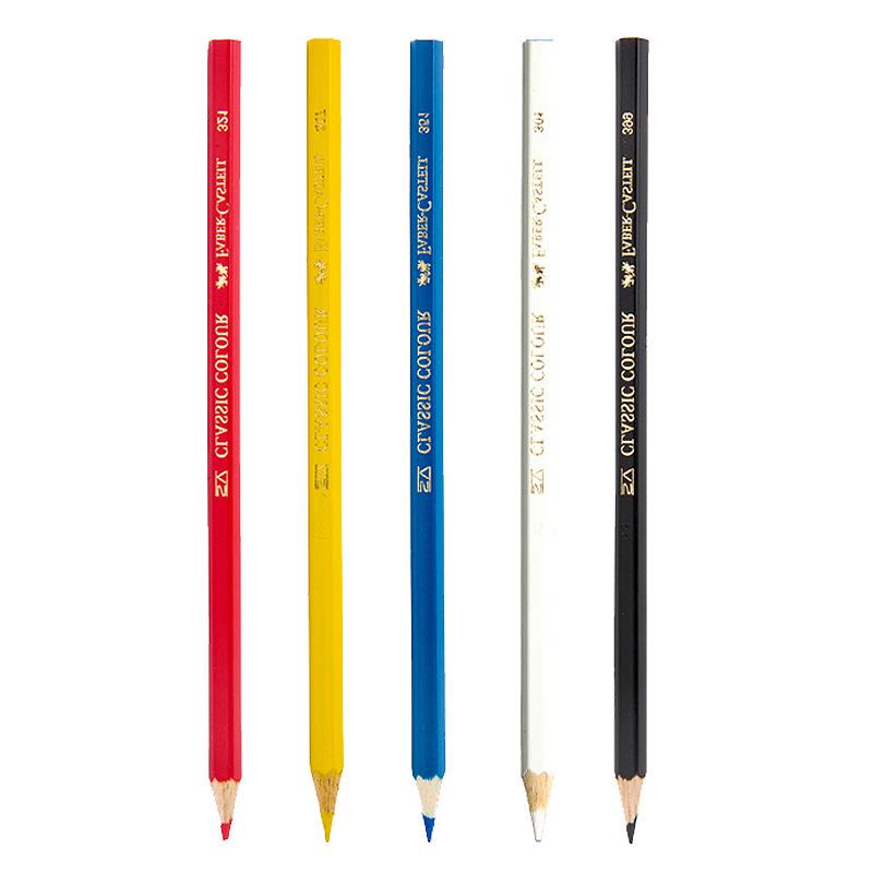 Faber-Castell Art Oil-Based Colored Pencils Set - Red, White, Black, and 60 Single and Complementary Colors.