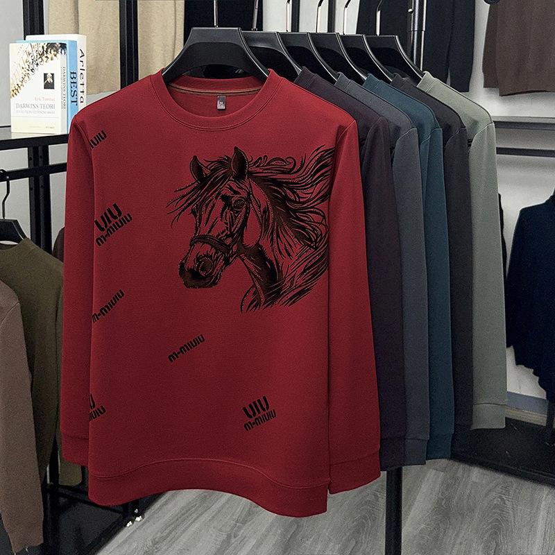 Men s Trendy Long Sleeve T-Shirt Personalized Hoodie M