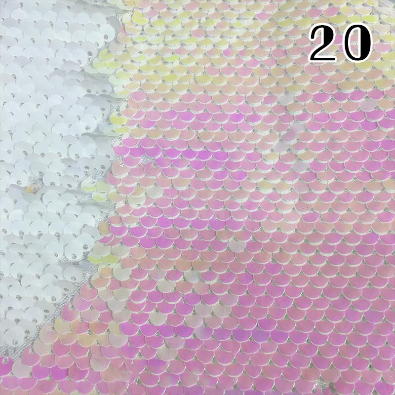 100x130cm Oboustranná 5mm Látka s rybími šupinkami Reverzibilní látka s flitry DIY Řemesla Šití Oděv Boty Pozadí Dekor