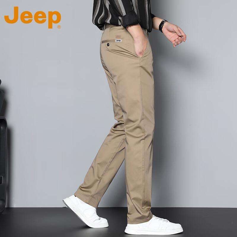 JEEP Men's 2025 Autumn/Winter Business Casual Straight-Leg Trousers