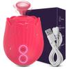 Sucking Rose-Tongue Licking Vibrator for Women Clitoris Stimulator Oral Nipple Vacuum Clit Sucker Female Sex Toys for Adults