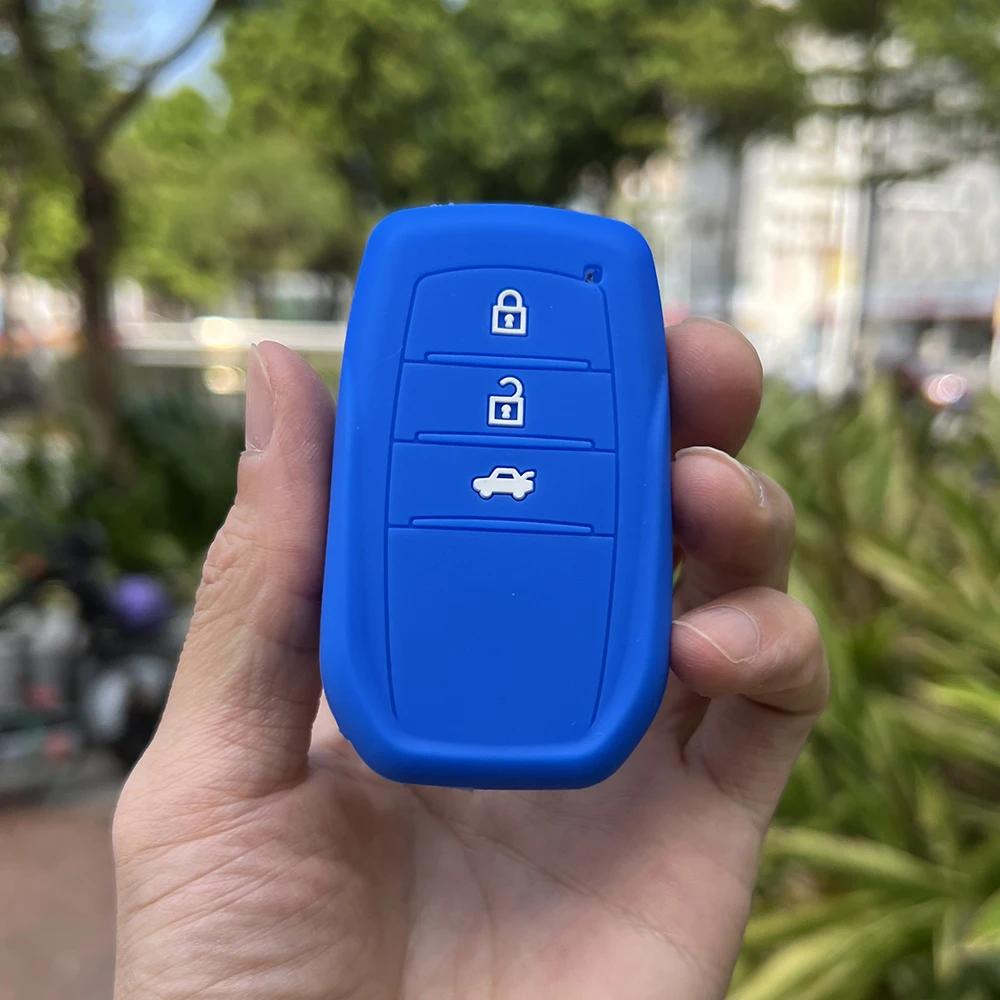 Copri Custodia in Silicone per Chiave Auto per Toyota Land Cruiser 200 300 Prado Crown TLK 200 Yaris Cross Hilux Innova Fortuner Camry 55 Chiave