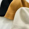 Women Solid Color Fisherman Hat Thin Fur Foldable Winter Bucket Basin Knitting Fleece Hat