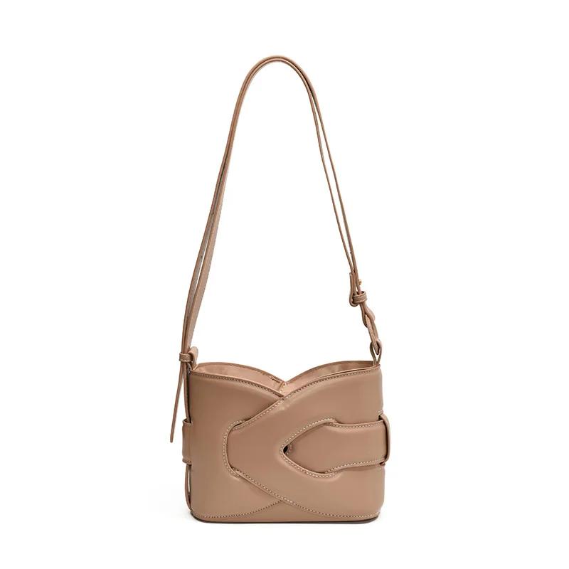 

Винтажная дизайнерская сумка через плечо для женщин, универсальная женская кожаная сумка-ведро класса люкс, мини-сумка-ведро, женская сумка-мессенджер