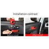 ABS Red Inner Door Handle Frame Cover Trim For Fiat 500 2010-