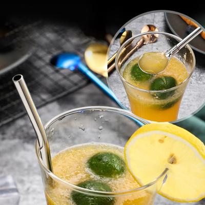 304 Stainless Steel Straw Spoon Stirring Straw Stirring Straw