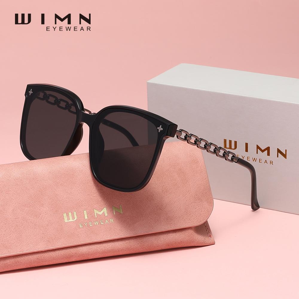 WIMN New Trendy Large Frame Women's Sunglasses High Quality Fashion Chain Glasses Leg Travel Eyewear