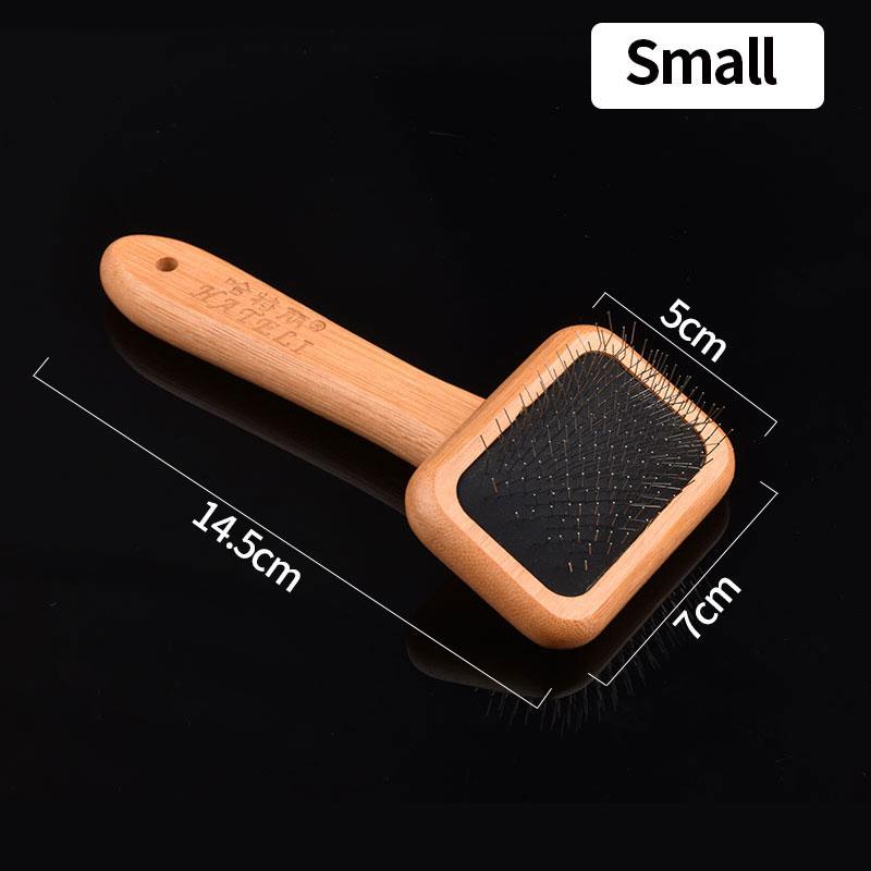 

Pet Dogs Cats Accessories Tools Open Knot Pet Combs Durable Dense Natural Bamboo Handle Comb and Stainless Steel Hair Brush
