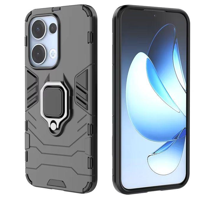 Coque OPPO Reno 13 Pro 5G COPIKE - Protection Antichoc, Couvercle Appareil Photo Coulissant + Anneau Support 360° (noir)