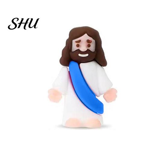 Jesus Model 12/48Pcs Mini Figurine PVC Savior Figure Themed Toy Statue Sculpture Desktop Decoration Easter Ornament Christmas Festival Gift Set