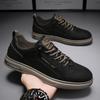 2025 Men's Trendy Casual Leather Thick Sole White Sneakers
