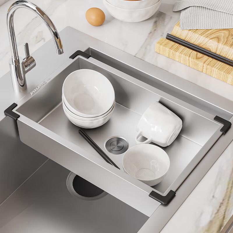 ZISIZ 304 Thickened Stainless Steel Double Basin Kitchen Sink