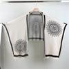 Women's Autumn Casual Three-Piece Set: Knitted Cardigan, Shawl Cape, Wide-Leg Pants