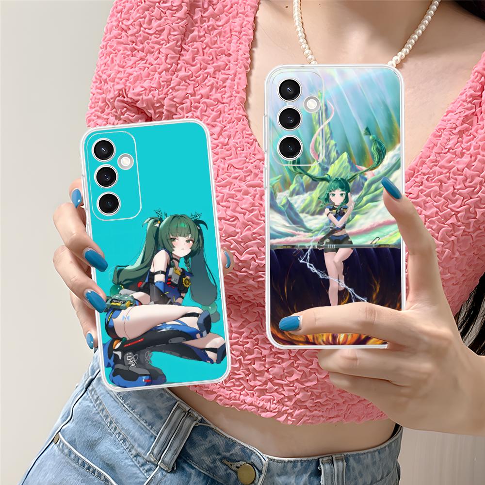 Zenless Zone Zero QingYi Phone Case for Samsung Galaxy S25 S24 S23 S22 S21Plus FE Ultra Clear Colorful Cover Pretty Cellphones