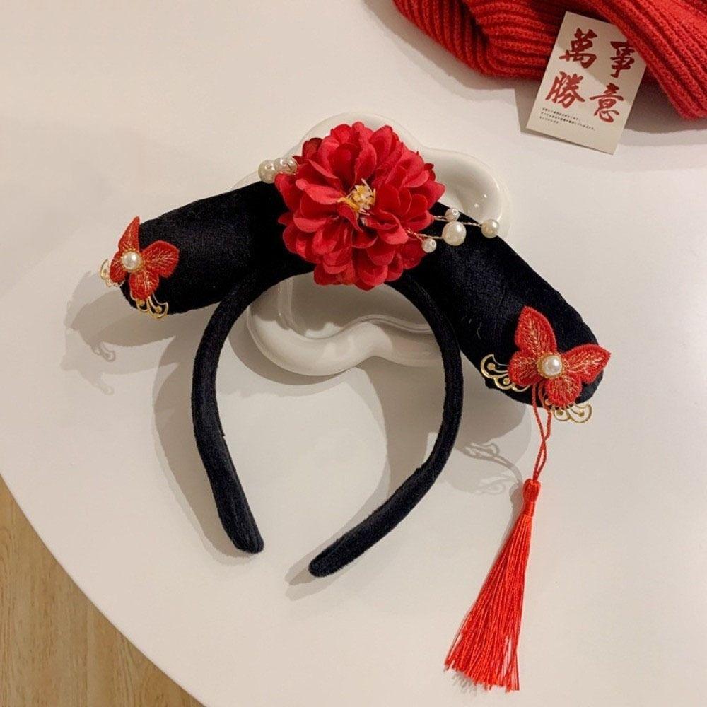 Pearl Hanfu Headband Bow Ancient Style Hair Hoop Antique Chinese Style Headwear  Headwear