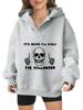 2025 new European and American Halloween women's hooded sweater front and rear pattern winter fleece loose casual