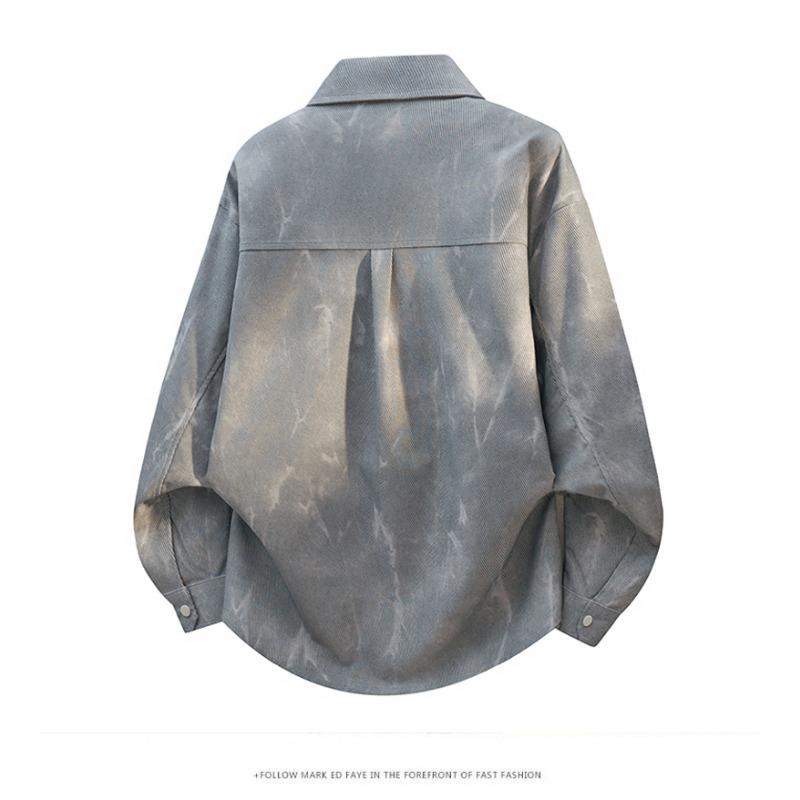 Men's Tie-Dye Oversized Button Down Shirt - Casual Loose Fit Shacket