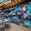 Modern Creative Street Graffiti Wall Mural Sports Car Wallpaper Restaurant Clubs Ktv Bar 3d Wall Paper