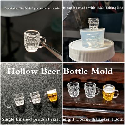 Miniform 1:12 Puppenhaus Miniatur Wasserbecher Bierglas Milch Teetasse Diy Silikonform Puppenhaus Zubehör(Nur Schimmel)