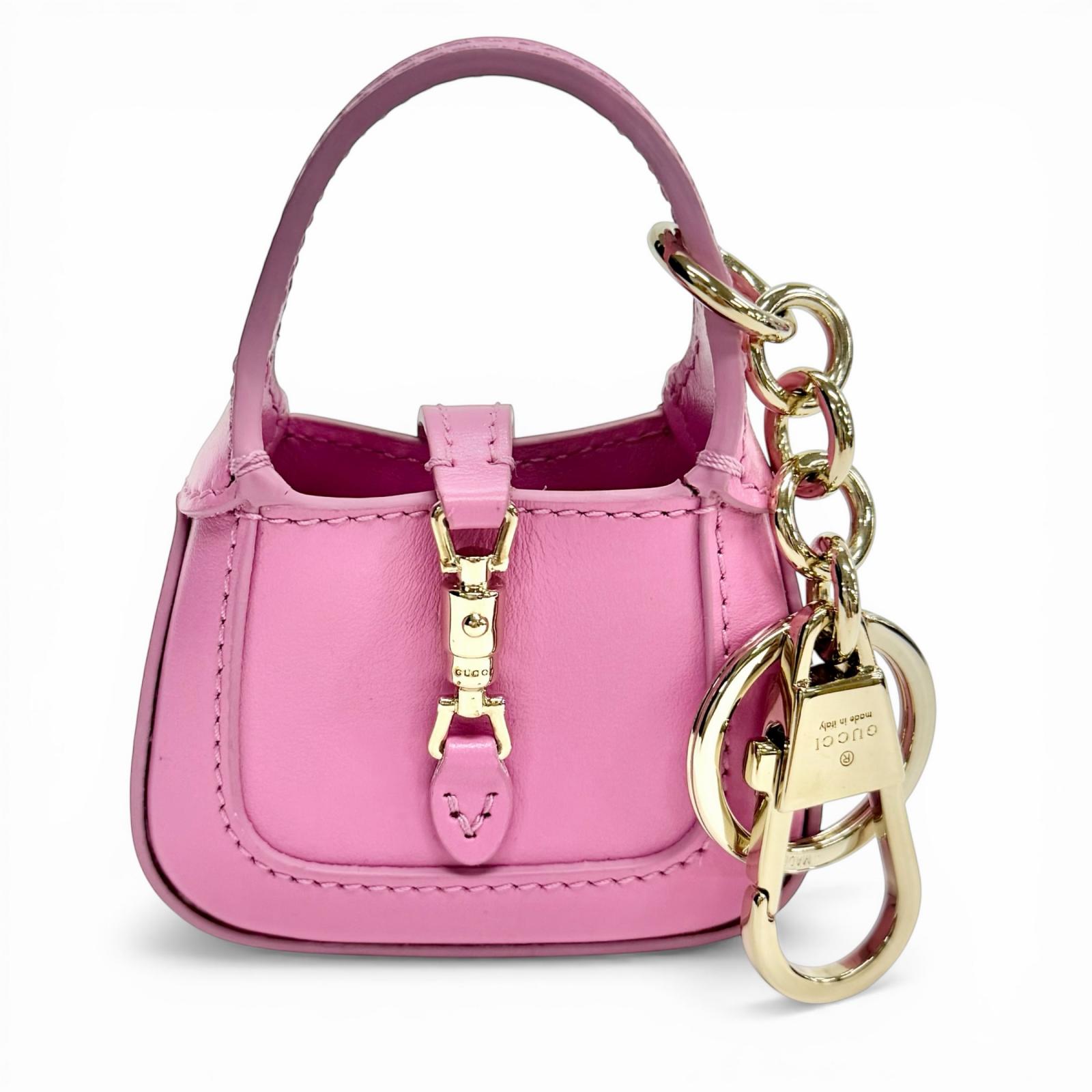 Безупречный брелок GUCCI Jackie 1961 розовая кожа Женский 768285 Б/у