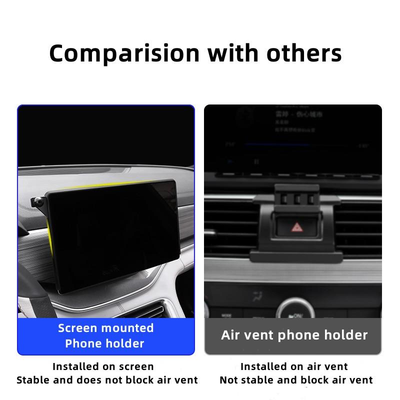Car Phone Mount Navigation Screen Fixed Phone Holder For Car Magnetic Car Phone Holder Wireless Charging For BYD Atto 3