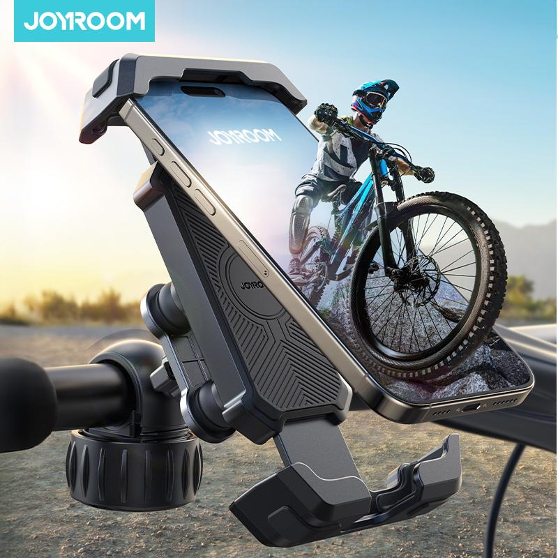 

Joyroom Motorcycle Bicycle Phone Holder 360° View Shockproof Bike Phone Holder Quick Install GPS Phone Mount For 4.7-7 Phones чорний