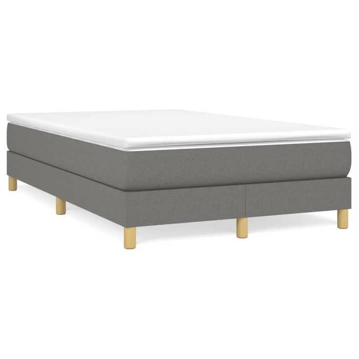Maison Exclusive - Sommier à lattes de lit avec matelas Gris foncé 120x200cm Tissu