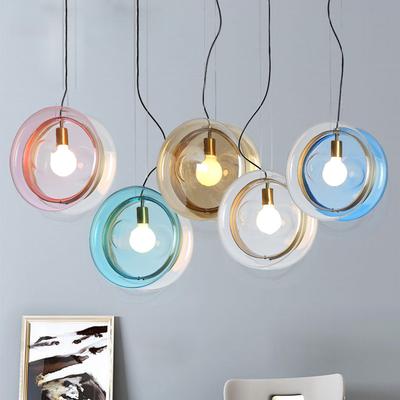 Macaron Colorful Glass Chandeliers Nordic Light Luxury Lamps for Living Room Bedroom Pendant Lamp Home Decor Lamps Aesthetic