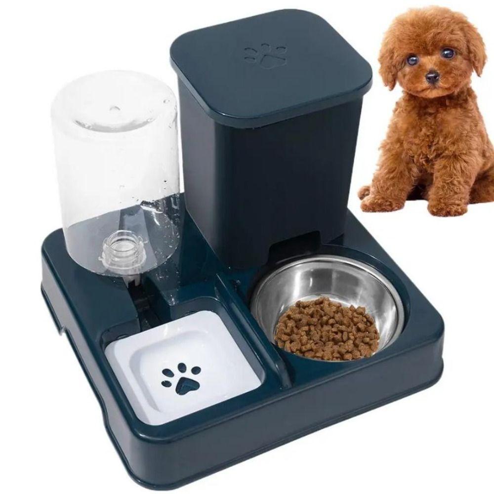 Large Capacity Automatic Pet Feeder Portable 2 In 1 Non-Slip Pet Bowl Pet Supplies 5 Colors Pet Integrated Food Bowl