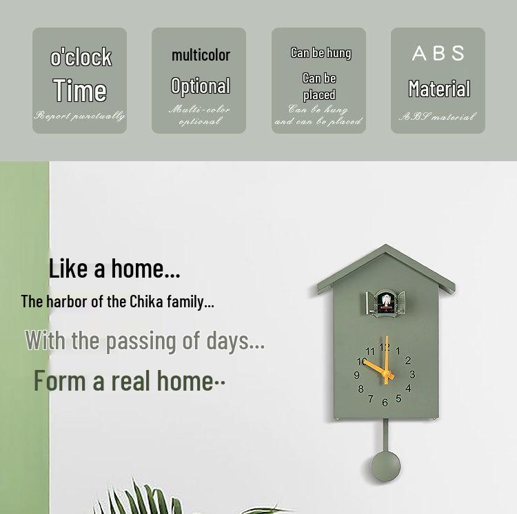 Yida Time Nordic Cuckoo Wall Clock T60 - Bird Hourly Chime