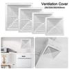 New Plastic Air Vent Grille White Square Duct Heating Vents With Flaps Silent Operation Ventilation Cover Ceiling Mount