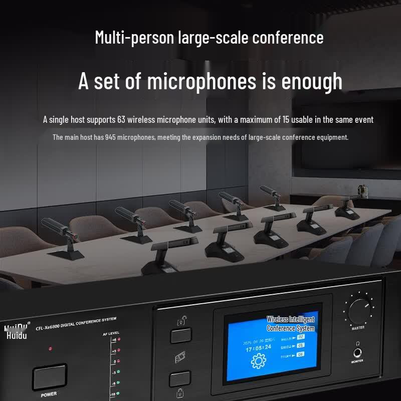 HuiDu GLE-680W 8-Channel Wireless Conference System (CN Version)