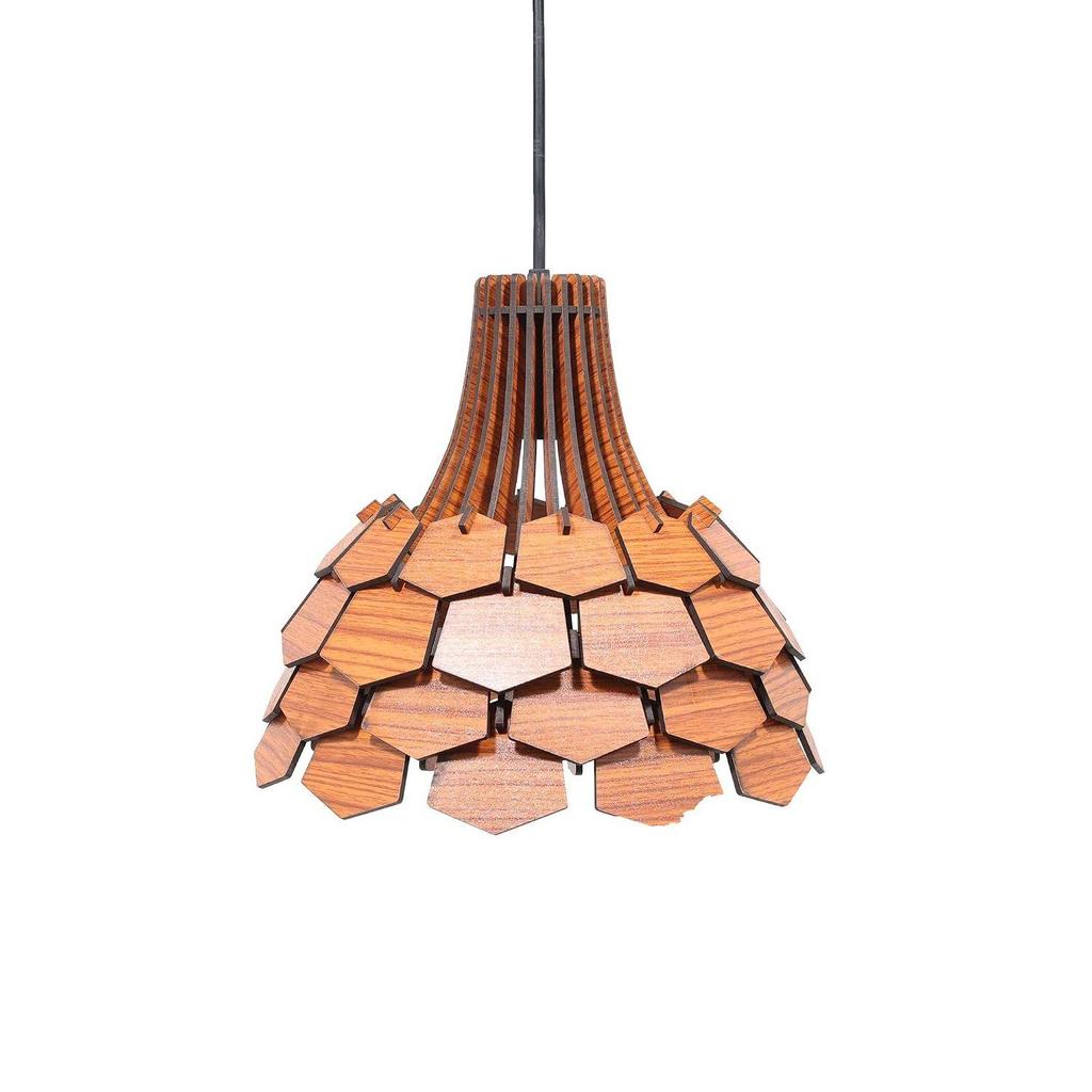 Wooden Pendant Light for Living Room Ceiling Hanging Lamp, Handmade Chandelier