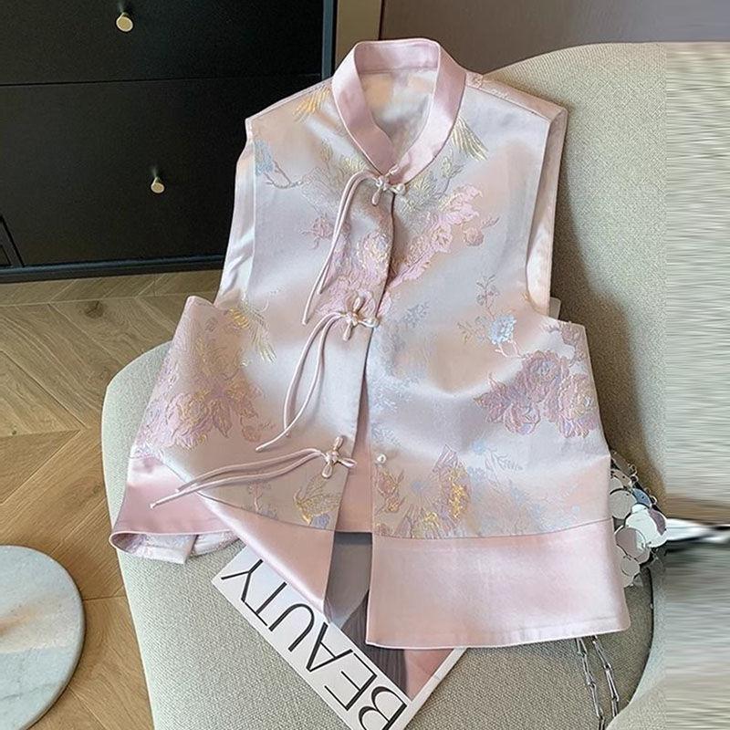 Short Vest Ancient Rhyme Thin Fashion Versatile Top Foreign Style Vest Shirt