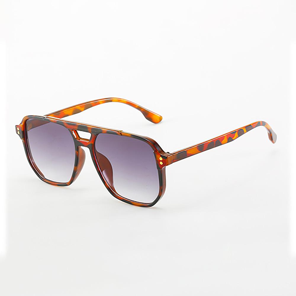 New In Simple Square Sunglasses For Women Leopard Print Alternating Glasses With Gradient Lenses Lightweight Sunglasses