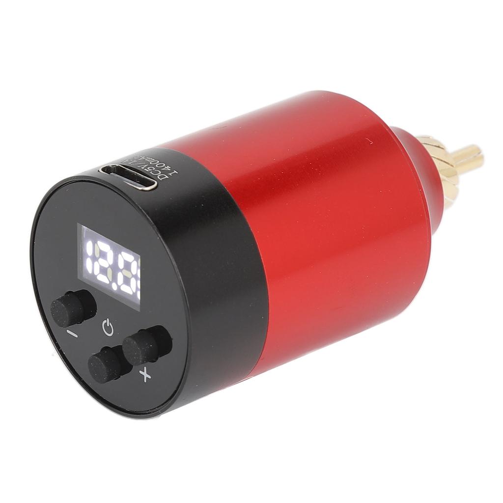 Tattoo Power Supply 1400mAh Wireless Tattoo Battery Adjustable Voltage RCA Interface Power Supply