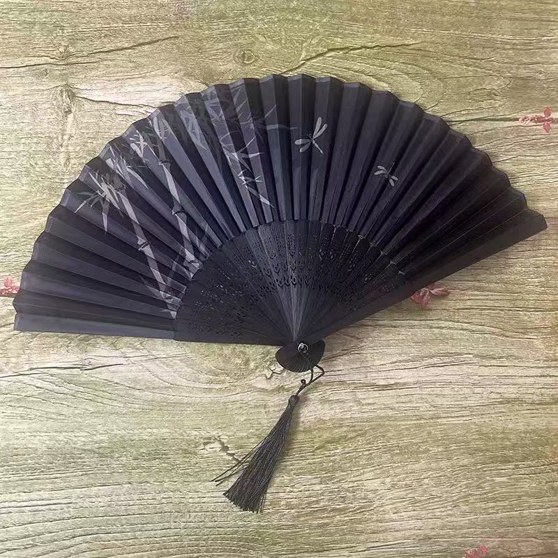 1pc-Multi-colored hand folding fan, bamboo folding fan, hand folding fan for church wedding gifts, party discount