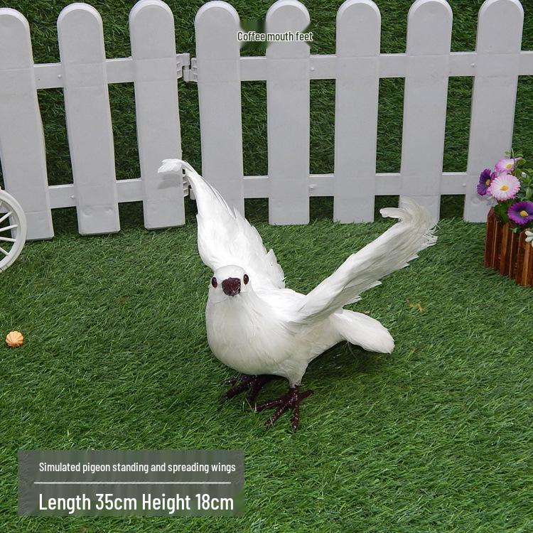 Realistic Pigeon Ornaments: Fake Pigeon Dolls, Wedding Decor, Animal Models, Peace Bird Props