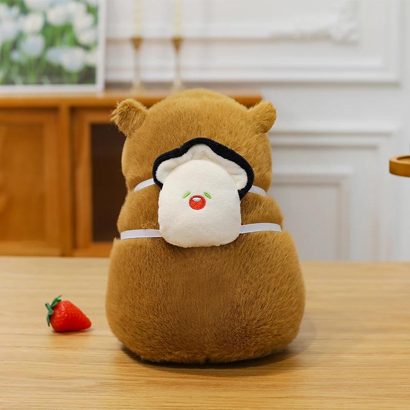 25cm Capybara Plush Simulation Capibara Anime Fluffty Toy Plant Stuffed Doll Holidays Props Decorative Throw Pillow for Kids