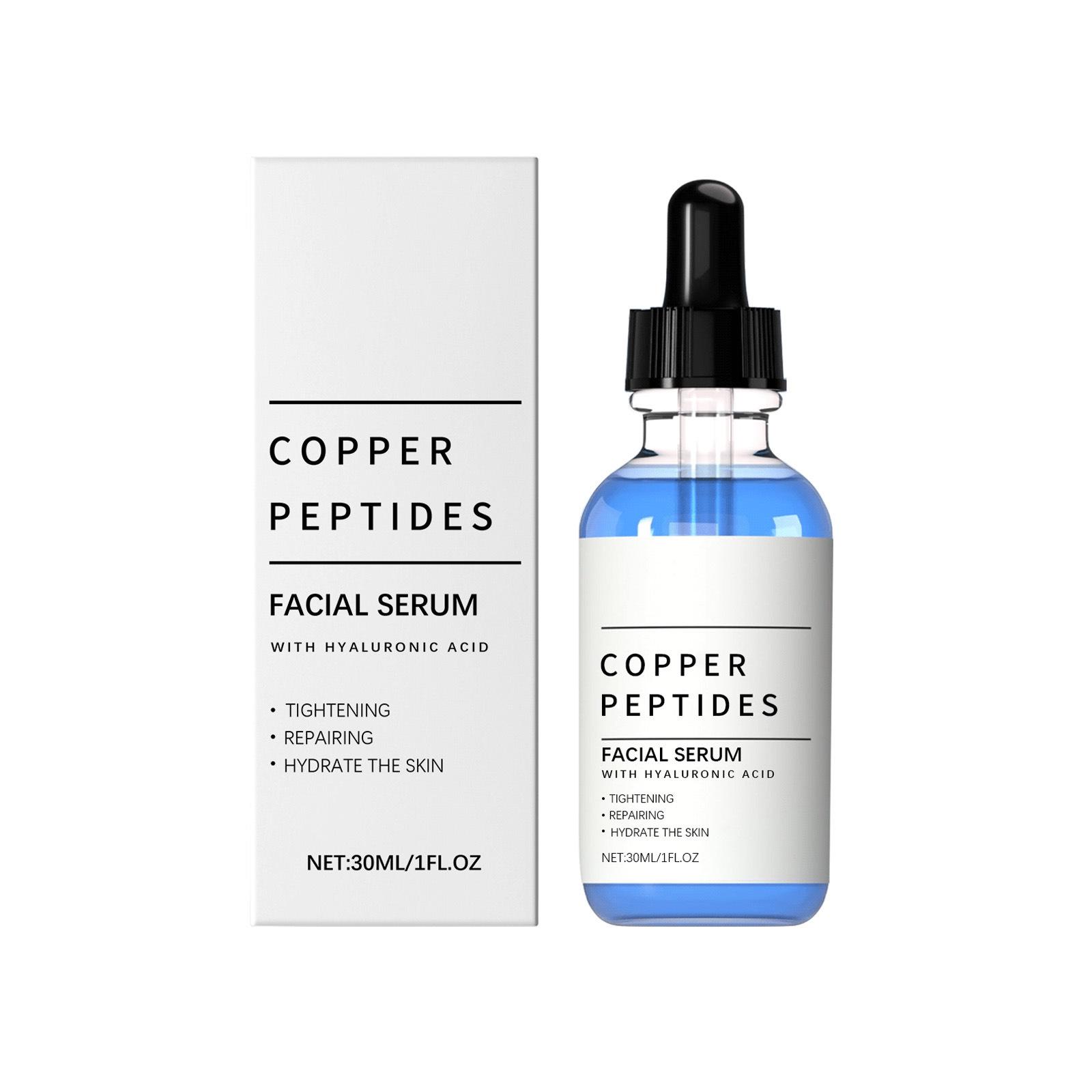 Copper Peptide Face Serum with Hyaluronic Acid for Moisturizing