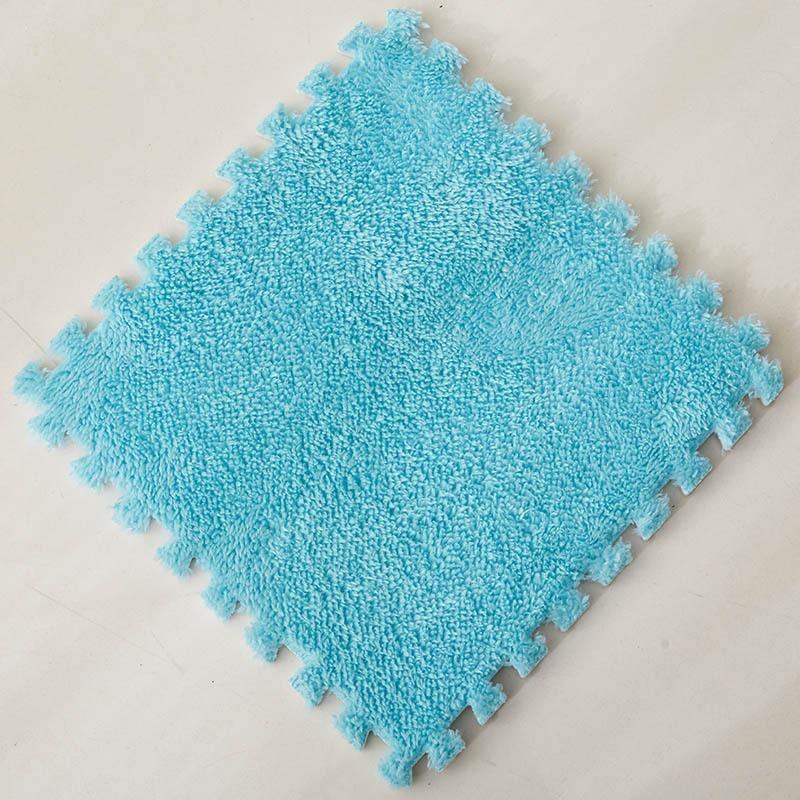 20pcs 30*30cm Living Room Bedroom Plush Carpet Soft Plush Baby Play Mat EVA Foam Plush Carpet Shockproof Pad Jigsaw Puzzle Mat