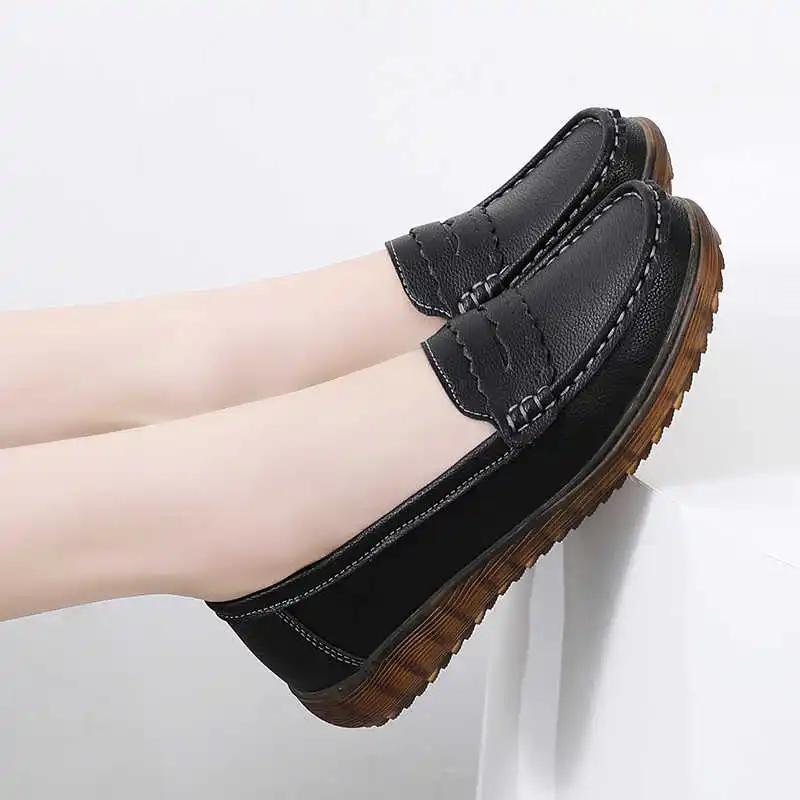 Round Foot Round Tip Quality Shoes Loafers Luxury Sneakers Women Chunky Women's Tennis Sport Novelty Life Importers Loofers