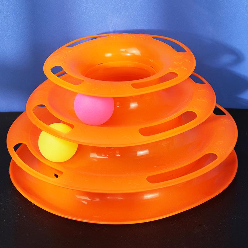 Four-Layer Track Cat Turntable: Self-Play Puzzle Toy for Cats