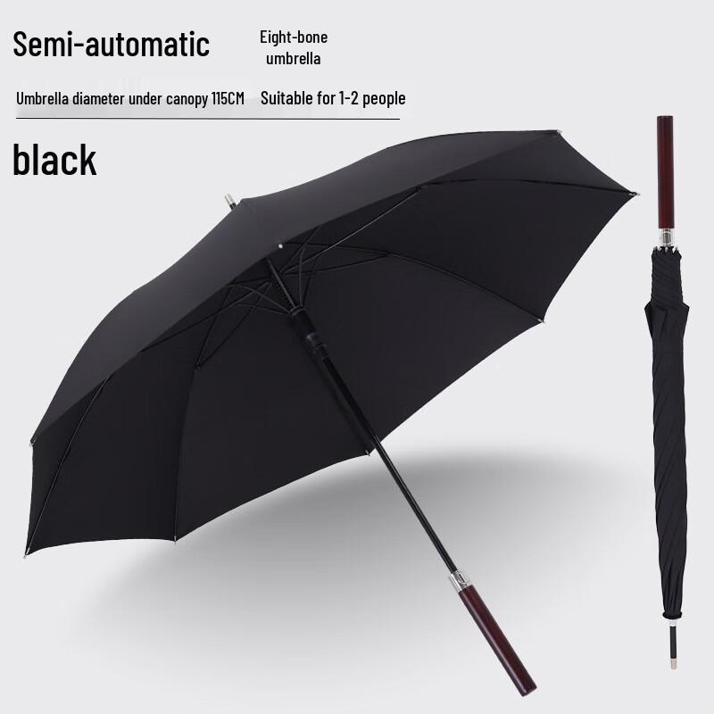 Увеличенный усиленный ветрозащитный полуавтоматический зонт Baodini
