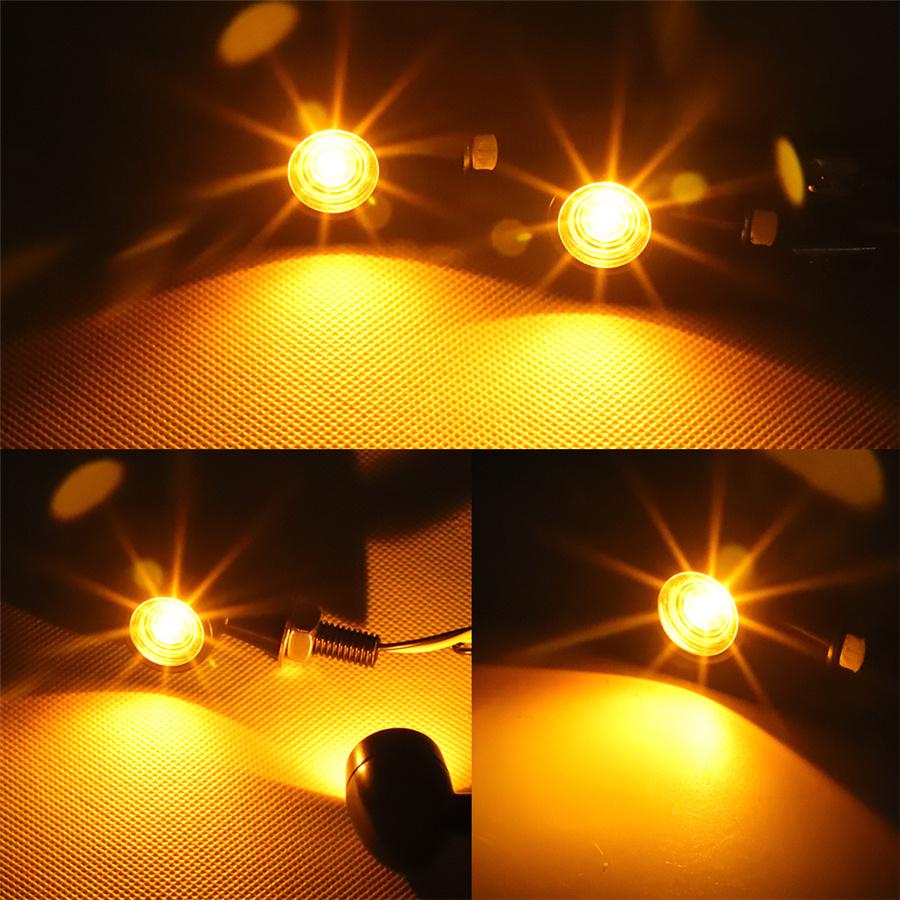 8mm Aluminum Motorcycle Mini LED Turn Signal Light Bullet Moto Flashing Light Clignotant Moto Led 12V Fit for Kawasaki Suzuki Yamaha