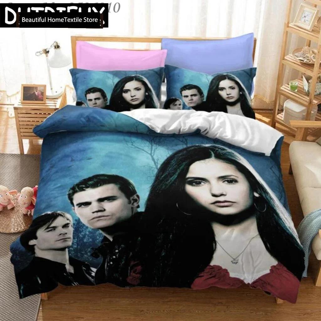 The Vampire Diaries Character 3D NEW Duvet Cover Pillowcase Bedding Set Adult Boy Girl Bedroom Decoration Single Double Large