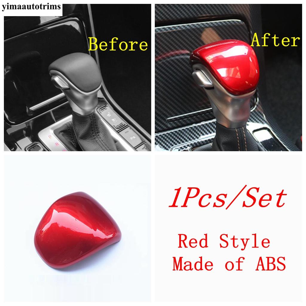Cubierta Decorativa de Palanca de Cambios para Coche con Acabado de Fibra de Carbono ABS / Accesorios Interiores Rojos Para Kia Sorento MQ4