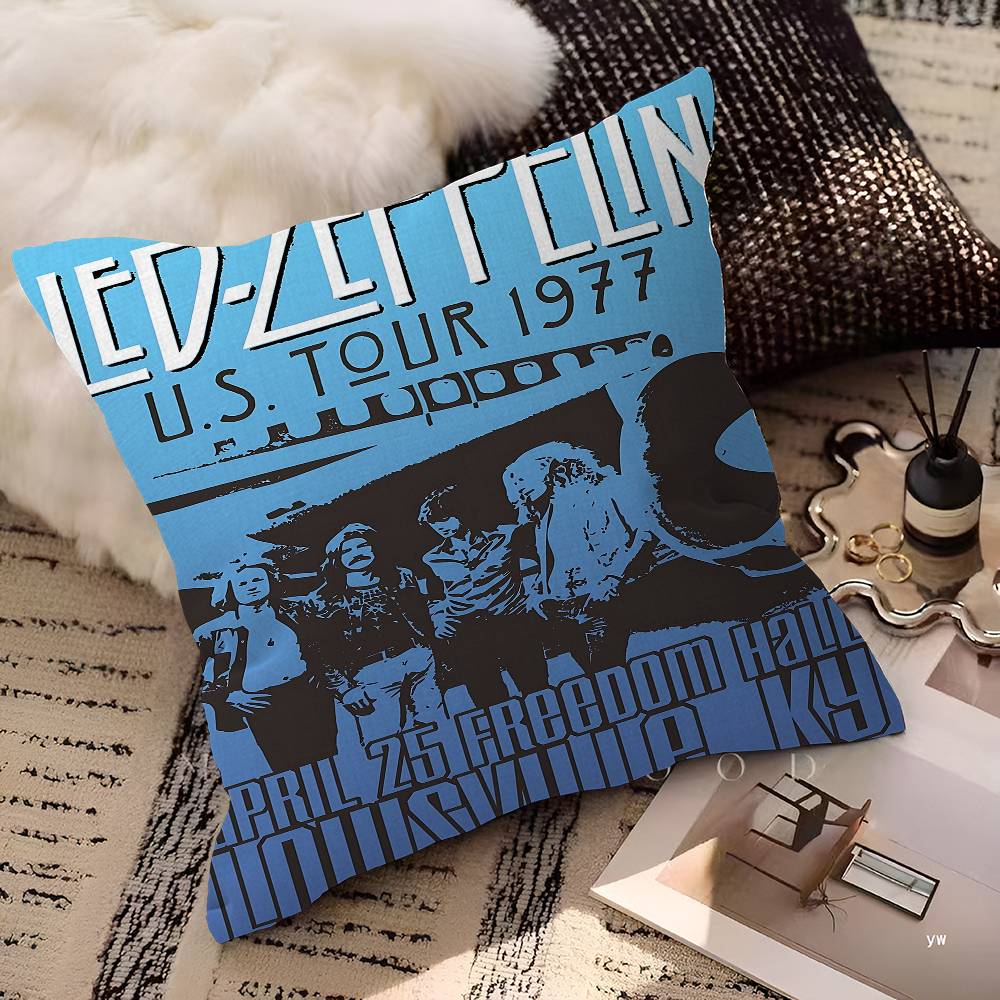 Band L-Led Z-Zeppelin Pillow Gift Home Office Decoration Bedroom Sofa Car Cushion Cover Case 45x45