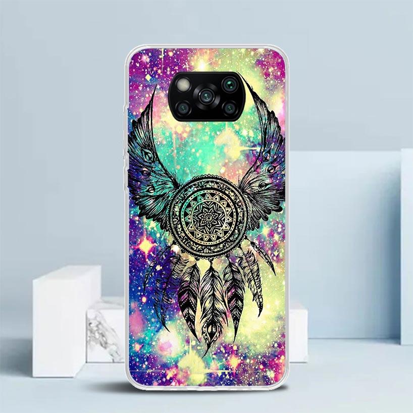 Coque de téléphone attrape-rêves à plumes rétro pour Xiaomi Poco F7 Ultra X5 X6 X7 Pro M7 Redmi 15C 15 13C 13 12C 12 10C 10 10A 9 9C 9A 9T